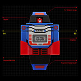 SKMEI Transformation Toy Shape Changing Removable Dial Digital Movement Children Watch with PU Plastic Cement Band(Red)