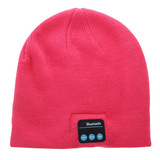 Knitted Bluetooth Headset Warm Winter Hat with Mic for Boy & Girl & Adults(Magenta)