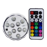 4 PCS Colorful Remote Control Decoration Diving Lamp, 10-LED  with Remote Control(White)