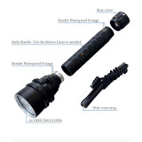 5 x CREE XM-L2 White Light Diving Flashlight, 6800 LM, Diving Depth: 150m (Black)