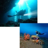 5 x CREE XM-L2 White Light Diving Flashlight, 6800 LM, Diving Depth: 150m (Black)