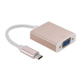 USB-C / Type-C 3.1 to VGA Multi-display Adapter Cable,Cable Length: About 10cm(Gold)