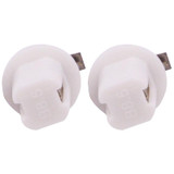 2 PCS B8.5 White Light 0.2W 12LM 1 LED SMD 5050 LED Instrument Light Bulb Dashboard Light for Vehicles, DC 12V(White)