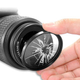 52mm Digital Camera Aluminum Alloy Frame Lens UV Filter(Black)