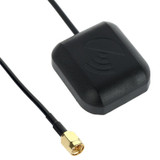 Vehicle GPS Antenna Active Receiver Magnetic Base Mount Adapter Aerial SMA Male Connector, Cable Length: 3m