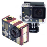 Retro US Flag Pattern Case Sticker for GoPro HERO3+ /3