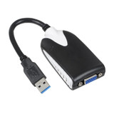 USB 3.0 to VGA Display Adapter, Resolution: 1920 x 1080(Black)