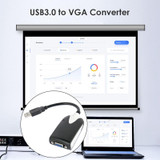 USB 3.0 to VGA Display Adapter, Resolution: 1920 x 1080(Black)