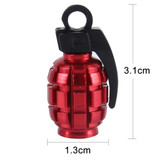 2 PCS Universal Grenade Shaped Bicycle Tire Valve Caps(Red)