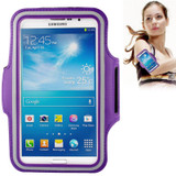 PU Sports Armband Case with Earphone Hole for Galaxy Mega 6.3 / i9200(Purple)