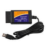 USB ELM327 OBDII Car Diagnostics Tool for Notebook / PC(Black)