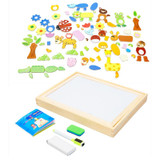 Animal Puzzle Magnetic Double Side Drawing Board