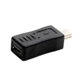 USB 2.0 Micro USB Male to Female Adapter for Galaxy S IV / i9500 / S III / i9300(Black)