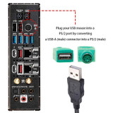 10 pcs USB Female to PS Male Convertor Plug