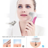 6 in 1 Waterproof Facial Cleansing Instrument (Size: 130 x 85 x 40mm)(Magenta)