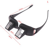 Creative High Definition Horizontal Crystal + Plastic Lie Down Glasses(Black)