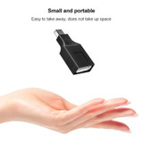 Mini USB Male to USB 2.0 Female Adapter with OTG Function(Black)