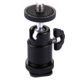 Aluminum Alloy Hot Shoe Tripod Heads, 1/4 inch Male Screw Adapter