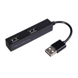 High Speed 480Mbps 4 Ports USB 2.0 HUB Portable USB Splitter(Black)