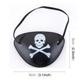 Halloween Props Plastic Pirate Eye Patches, Random Pattern Delivery(Black)