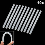 10 PCS Practical Transparent White Hot Melt Glue Stick, Size: 270 x 7mm