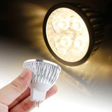 MR16 4W LED Spotlight Lamp Bulb, 4 LED, Energy Saving, Warm White Light, AC / DC 12V