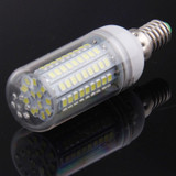 E14 8.0W 420LM Corn Light Lamp Bulb, 102 LED SMD 2835, White Light, AC 220V, with Transparent Cover