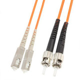 SC-ST Dual-Core Multi Mode Fiber Optic Jumper,Length: 3m