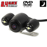 2.4G Wireless DVD Night Vision Car Rear View Backup Camera with 2 LED, Wide viewing angle: 120(WX808EBS)(Black)