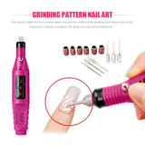 Mini Nail Machine, Variable Speed Rotary Detail Carver(Red)