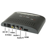 RCA Composite Video & S-Video to HDMI Converter, Support Full HD 1080P