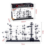 Space Rail , DIY Physics Spacewarp Rollercoaster Model Kit 16,000mm Rail, 342 in 1(Black)