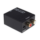 Digital Optical Coax to Analog RCA Audio Converter(Black)