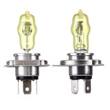 H4 Xenon Pure Yellow Bulbs, 12V 100/90W