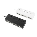 4 Ports USB 2.0 HUB with 4 Switch(Black)