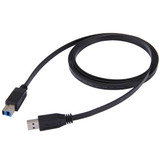 USB 3.0 AM to BM Cable, length: 1.8m(Black)
