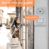 300D Wireless Visitor Alarm Entry Alert Door Chime(Grey)