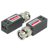 2 PCS 1 Channel Passive Video Balun UTP BNC Cat5 Transceiver(Grey)