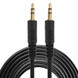 Aux Cable, 3.5mm Male Mini Plug Stereo Audio Cable, Length: 5m (Black + Gold Plated Connector)