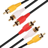 Normal Quality Audio Video Stereo RCA AV Cable, Length: 1.5m