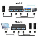 2 Port VGA Switch Box, 2 In 1 Out For LCD PC TV Monitor - HD15 (FJ-15-2C)(Black)