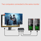 2 Port VGA Switch Box, 2 In 1 Out For LCD PC TV Monitor - HD15 (FJ-15-2C)(Black)