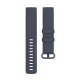 Color Buckle TPU Wrist Strap Watch Band for Fitbit Charge 4 / Charge 3 / Charge 3 SE, Size: S(Blue Gray)