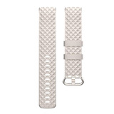 Color Buckle TPU Wrist Strap Watch Band for Fitbit Charge 4 / Charge 3 / Charge 3 SE, Size: L(Champagne)