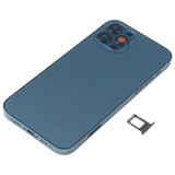 Battery Back Cover Assembly (with Side Keys & Speaker Ringer Buzzer & Motor & Camera Lens & Card Tray & Power Button + Volume Button + Charging Port & Wireless Charging Module) for iPhone 12 Pro(Blue)