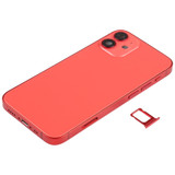 Battery Back Cover Assembly (with Side Keys & Speaker Ringer Buzzer & Motor & Camera Lens & Card Tray & Power Button + Volume Button + Charging Port & Wireless Charging Module) for iPhone 12 Mini(Red)