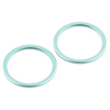 2 PCS Rear Camera Glass Lens Metal Protector Hoop Ring for iPhone 12 Mini(Green)