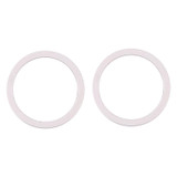 2 PCS Rear Camera Glass Lens Metal Protector Hoop Ring for iPhone 12 Mini(White)