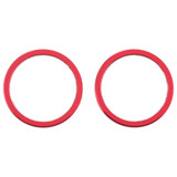2 PCS Rear Camera Glass Lens Metal Protector Hoop Ring for iPhone 12 Mini(Red)