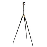 Triopo GT-2505x8.C Adjustable Portable Carbon Fiber Tripod (Gold) with B-1 Aluminum Ball Head (Black) for Canon Nikon Sony DSLR Camera